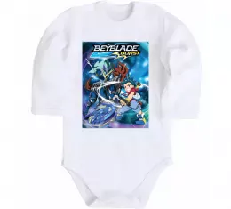 Детский боди BEYBLADE персонажі Белый фото