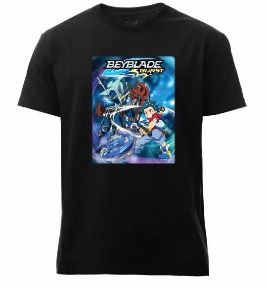 Чоловіча преміум футболка BEYBLADE BURST Чорний фото