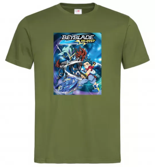 Чоловіча футболка BEYBLADE BURST Оливковий фото