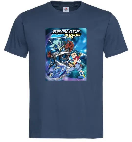Чоловіча футболка BEYBLADE BURST Темно-синій фото