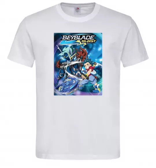 Чоловіча футболка BEYBLADE BURST Білий фото