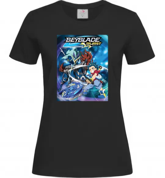 Женская футболка BEYBLADE BURST Черный фото