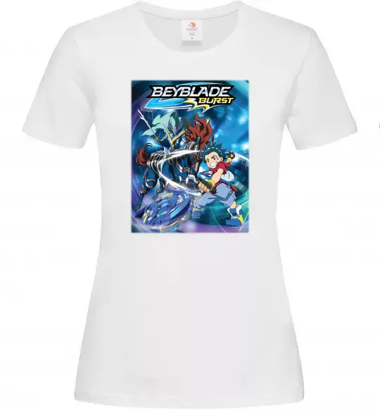 Женская футболка BEYBLADE BURST Белый фото