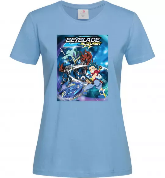Женская футболка BEYBLADE BURST Голубой фото
