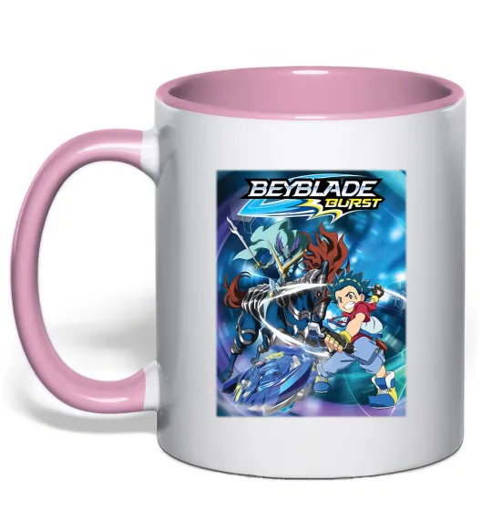 Чашка с цветной ручкой BEYBLADE BURST Нежно розовый фото