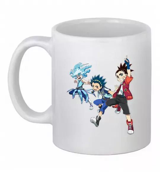 Чашка керамічна BEYBLADE BURST герої Білий фото