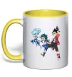 Чашка с цветной ручкой BEYBLADE BURST герої Солнечно желтый фото