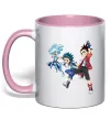 Чашка с цветной ручкой BEYBLADE BURST герої Нежно розовый фото