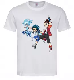 Мужская футболка BEYBLADE BURST герої Белый фото