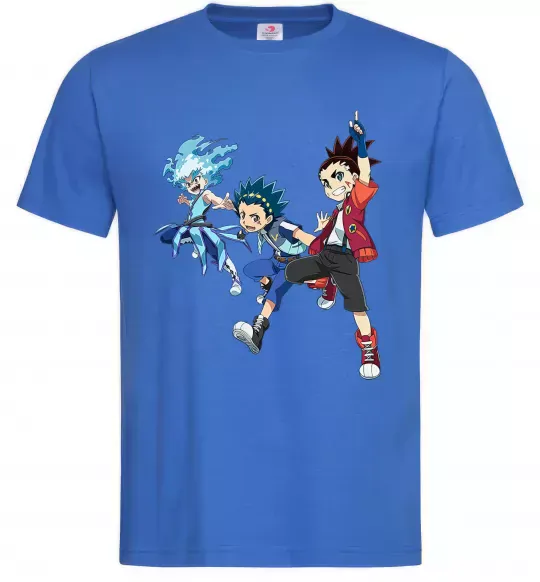 Мужская футболка BEYBLADE BURST герої Ярко-синий фото
