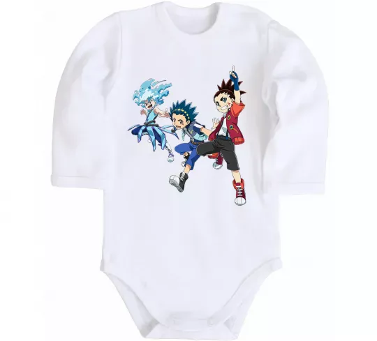 Детский боди BEYBLADE BURST герої Белый фото