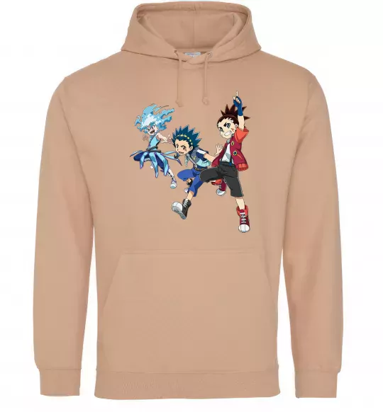 Жіноча толстовка (худі) BEYBLADE BURST герої Пісочний фото