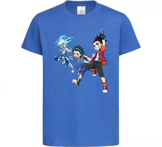 Детская футболка BEYBLADE BURST герої Ярко-синий фото