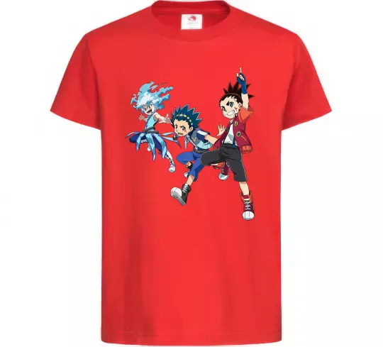 Детская футболка BEYBLADE BURST герої Красный фото