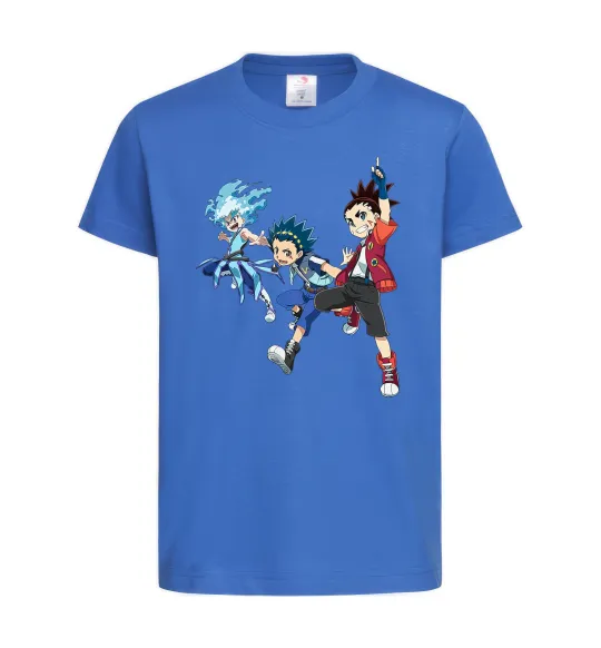 Детская футболка BEYBLADE BURST герої Ярко-синий фото
