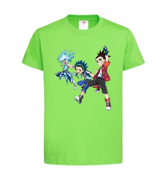 Детская футболка BEYBLADE BURST герої Лаймовый фото