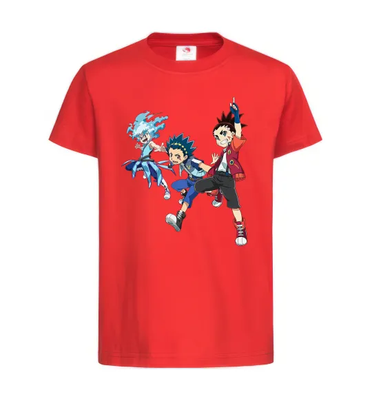 Детская футболка BEYBLADE BURST герої Красный фото