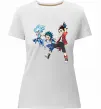 Жіноча преміум футболка BEYBLADE BURST герої Білий фото