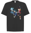 Футболка Оверсайз BEYBLADE BURST герої Черный фото