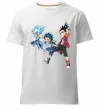 Мужская премиум футболка BEYBLADE BURST герої Белый фото