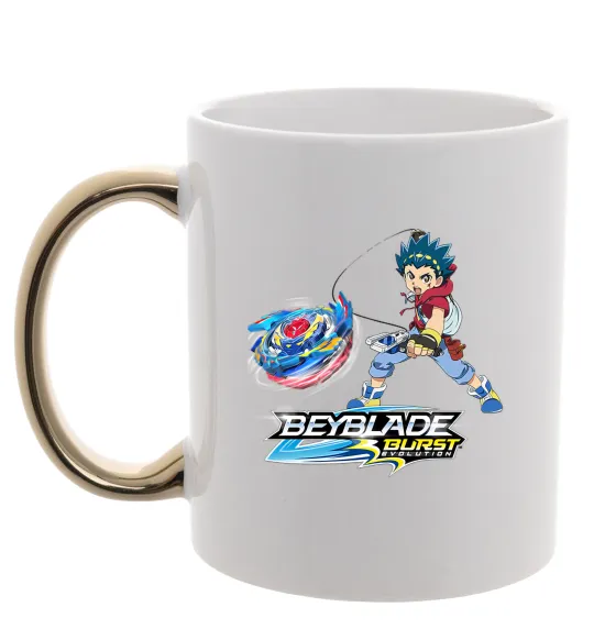 Чашка с цветной ручкой Вальт напад Золото фото