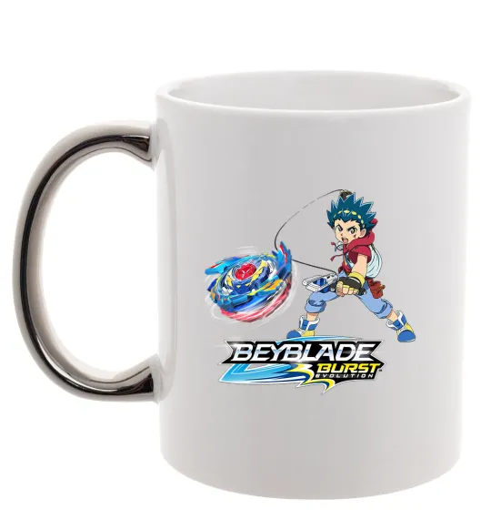 Чашка с цветной ручкой Вальт напад Серебро фото