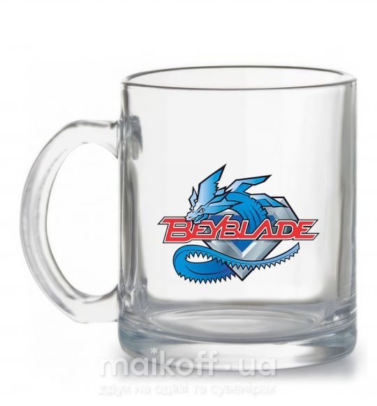 Чашка скляна BEYBLADE Logo Прозорий фото