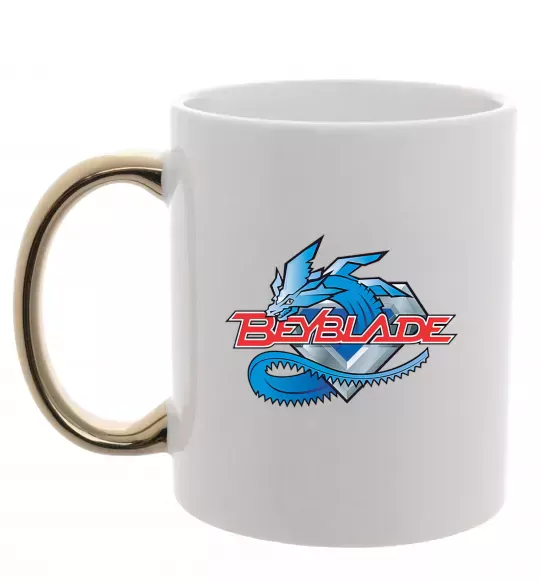 Чашка с цветной ручкой BEYBLADE Logo Золото фото