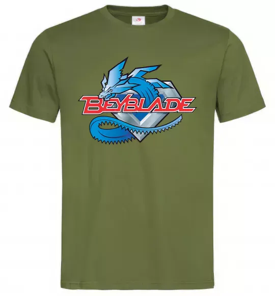 Мужская футболка BEYBLADE Logo Оливковый фото