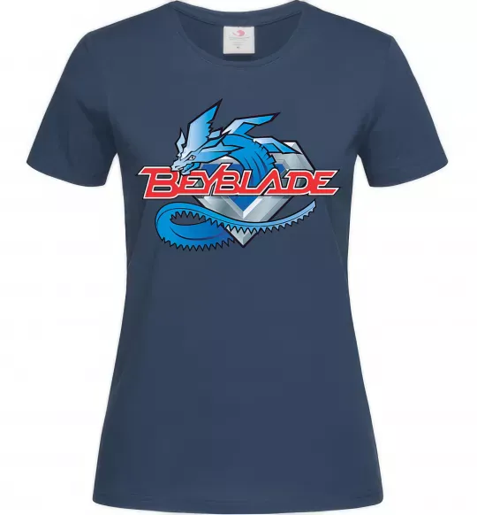 Женская футболка BEYBLADE Logo Темно-синий фото