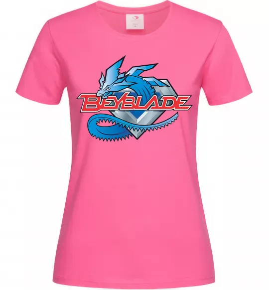 Женская футболка BEYBLADE Logo Ярко-розовый фото