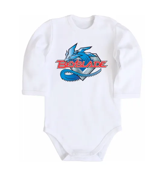 Детский боди BEYBLADE Logo Белый фото