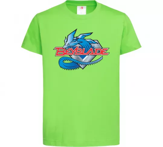Дитяча футболка BEYBLADE Logo Лаймовий фото