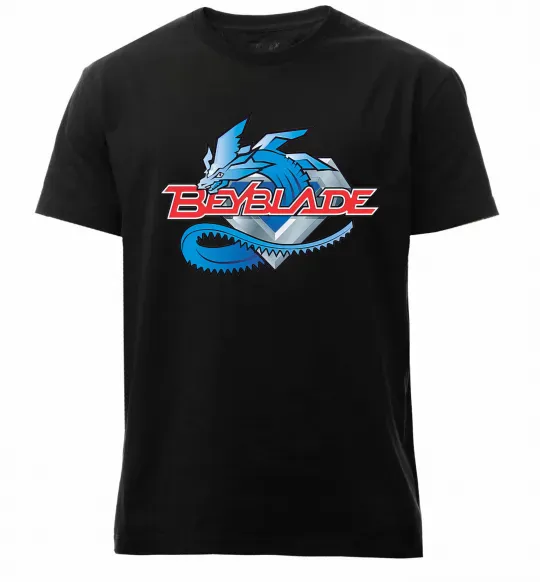 Чоловіча преміум футболка BEYBLADE Logo Чорний фото