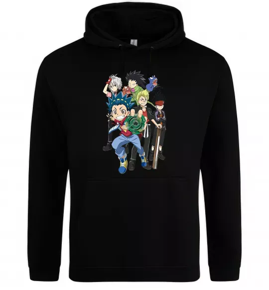 Чоловіча толстовка (худі) BEYBLADE персонажі Чорний фото