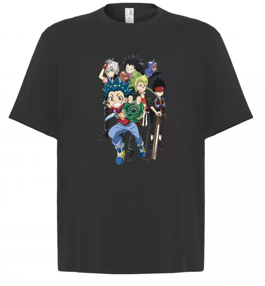 Футболка Оверсайз BEYBLADE персонажі Чорний фото