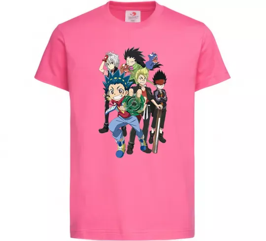 Детская футболка BEYBLADE персонажі Ярко-розовый фото
