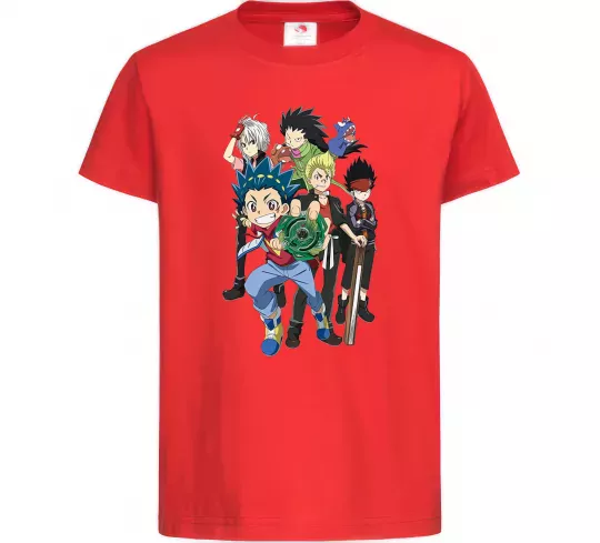 Детская футболка BEYBLADE персонажі Красный фото