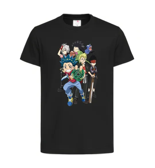 Детская футболка BEYBLADE персонажі Черный фото