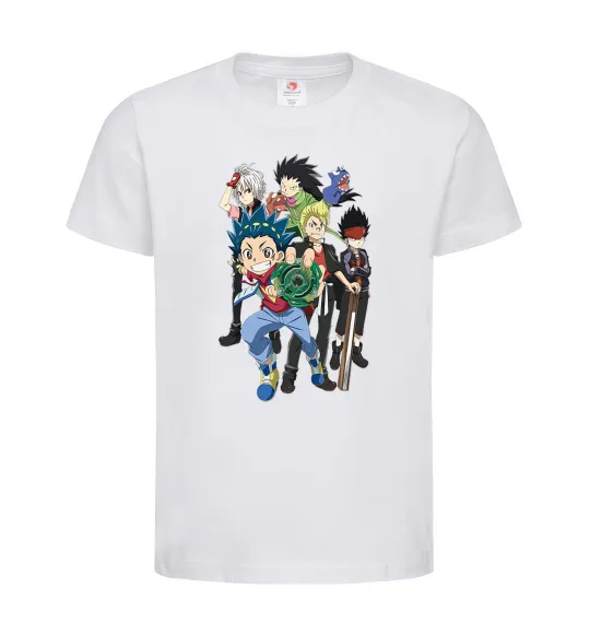 Детская футболка BEYBLADE персонажі Белый фото