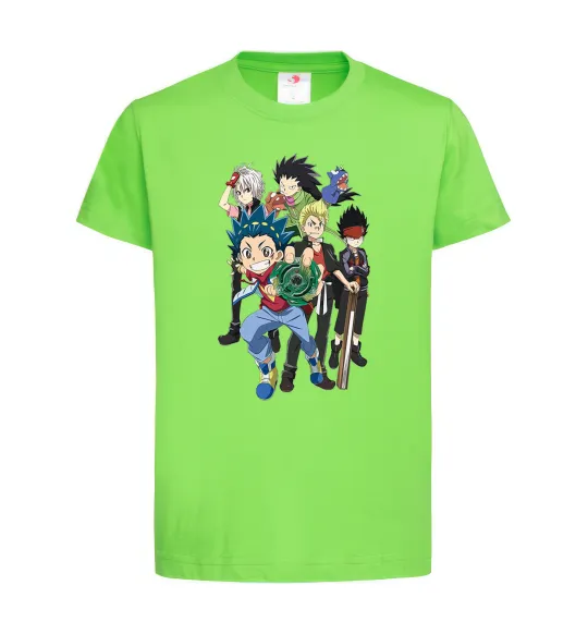 Детская футболка BEYBLADE персонажі Лаймовый фото