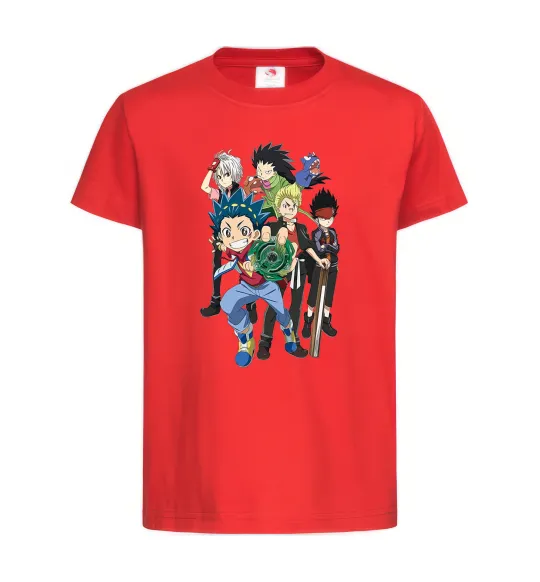 Детская футболка BEYBLADE персонажі Красный фото