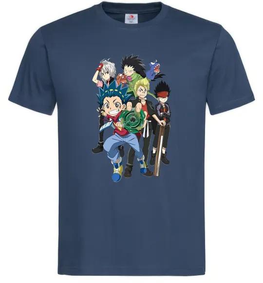 Мужская футболка BEYBLADE персонажі Темно-синий фото