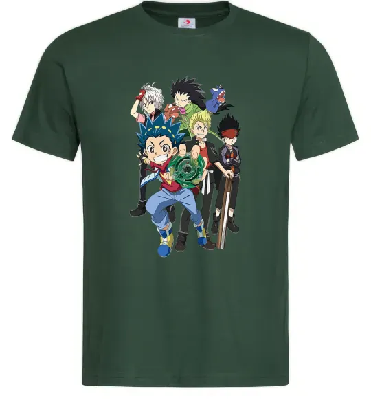 Мужская футболка BEYBLADE персонажі Темно-зеленый фото