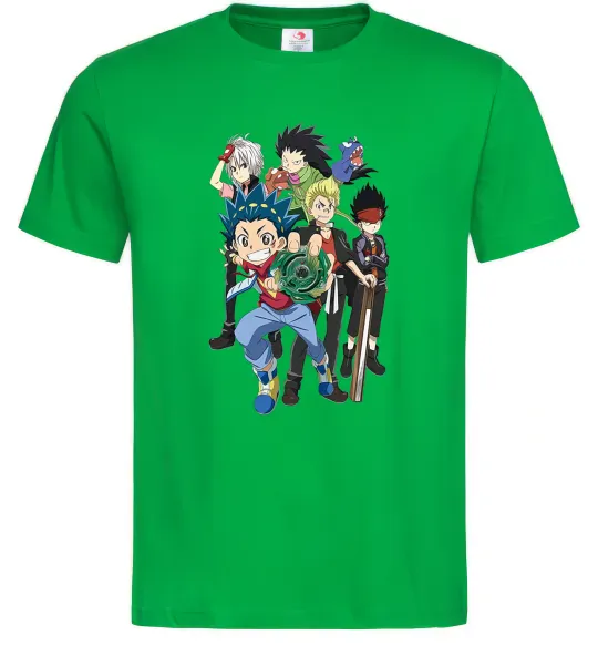 Мужская футболка BEYBLADE персонажі Зеленый фото