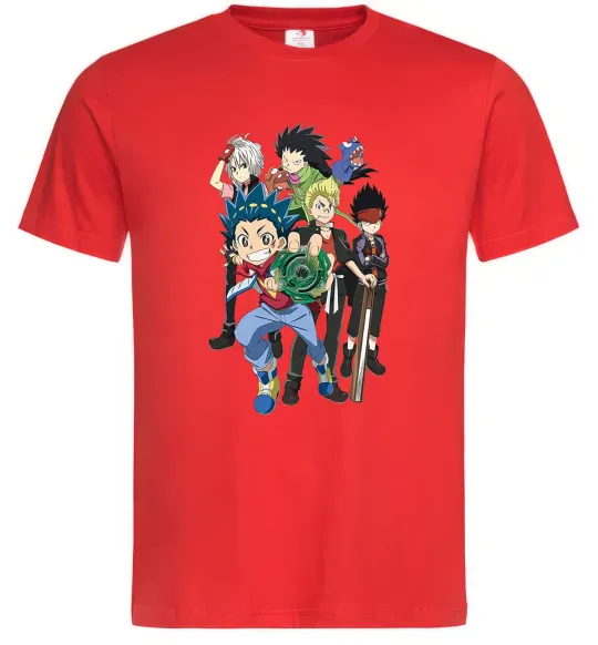 Мужская футболка BEYBLADE персонажі Красный фото