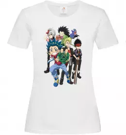 Женская футболка BEYBLADE персонажі Белый фото