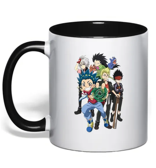 Чашка с цветной ручкой BEYBLADE персонажі Черный фото