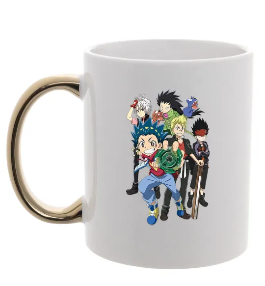 Чашка с цветной ручкой BEYBLADE персонажі Золото фото