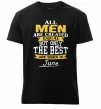 Мужская премиум футболка All man are equal but only the best are born in June Черный фото